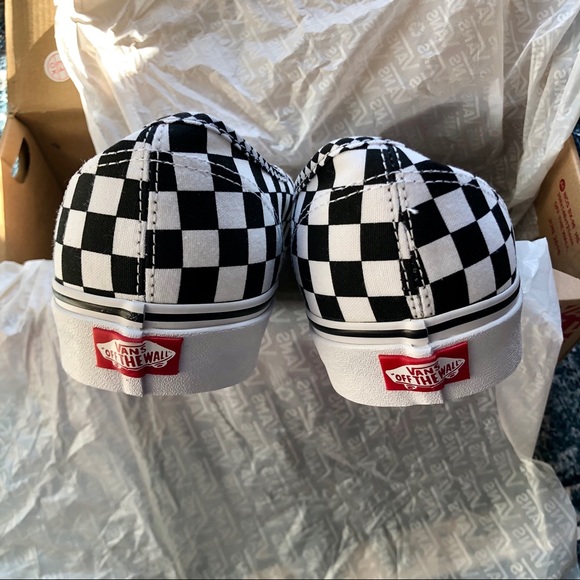 Vans Authentic Mix Checker Sneakers Black/White - Picture 11 of 13